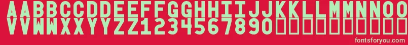 Obgb Font – Green Fonts on Red Background