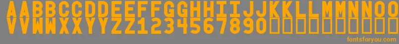 Obgb Font – Orange Fonts on Gray Background