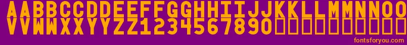 Obgb Font – Orange Fonts on Purple Background