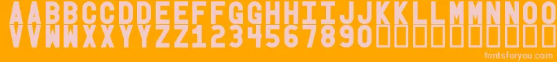 Obgb Font – Pink Fonts on Orange Background