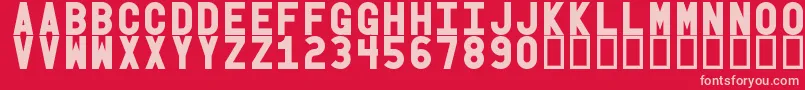 Obgb Font – Pink Fonts on Red Background