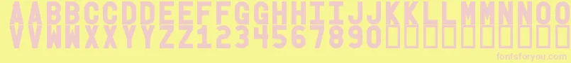 Obgb Font – Pink Fonts on Yellow Background