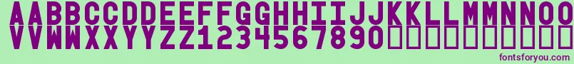 Obgb Font – Purple Fonts on Green Background