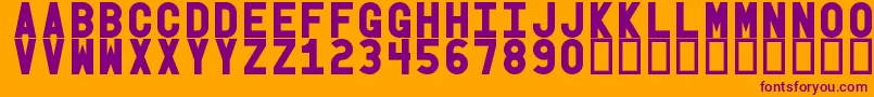 Obgb Font – Purple Fonts on Orange Background