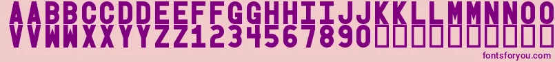 Obgb Font – Purple Fonts on Pink Background