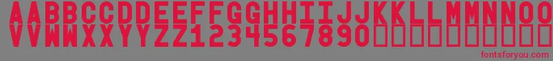 Obgb Font – Red Fonts on Gray Background