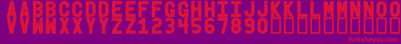 Obgb Font – Red Fonts on Purple Background