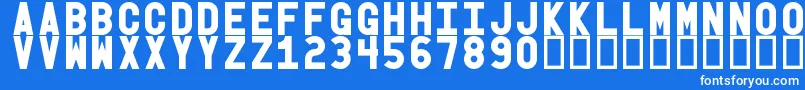 Obgb Font – White Fonts on Blue Background