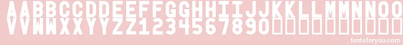 Obgb Font – White Fonts on Pink Background