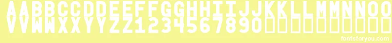 Obgb Font – White Fonts on Yellow Background
