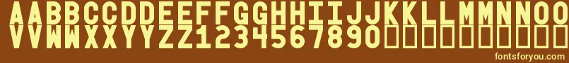 Obgb Font – Yellow Fonts on Brown Background