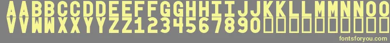 Obgb-fontti – keltaiset fontit harmaalla taustalla