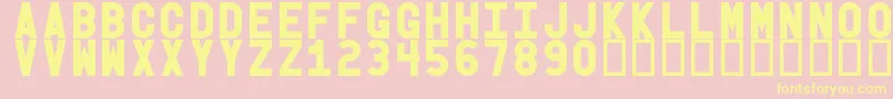 Obgb Font – Yellow Fonts on Pink Background
