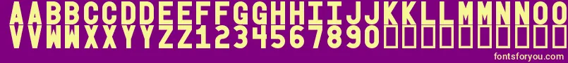 Obgb Font – Yellow Fonts on Purple Background