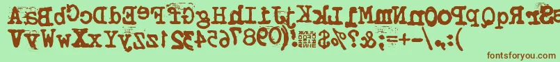 TypistysRorrim Font – Brown Fonts on Green Background