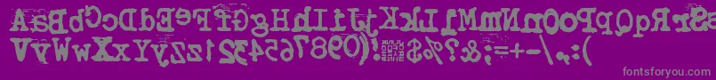TypistysRorrimフォントについての詳細 フォントTypistysRorrim – 紫の背景に灰色の文字