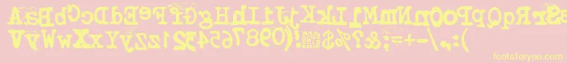 Шрифт TypistysRorrim – жёлтые шрифты на розовом фоне