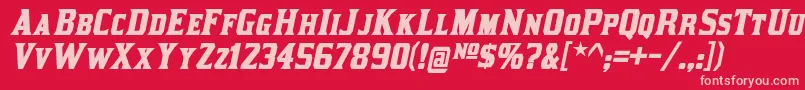 Шрифт KirstyBdIt – розовые шрифты на красном фоне