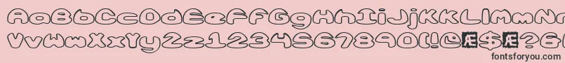 ObloquyOutlineBrk Font – Black Fonts on Pink Background