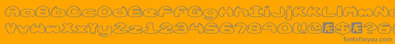ObloquyOutlineBrk Font – Gray Fonts on Orange Background