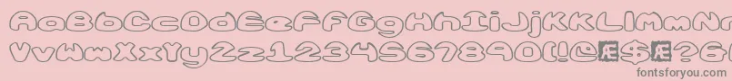 ObloquyOutlineBrk Font – Gray Fonts on Pink Background