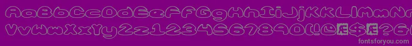 ObloquyOutlineBrk Font – Gray Fonts on Purple Background