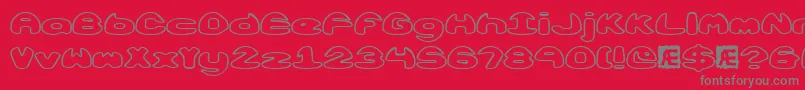 ObloquyOutlineBrk Font – Gray Fonts on Red Background
