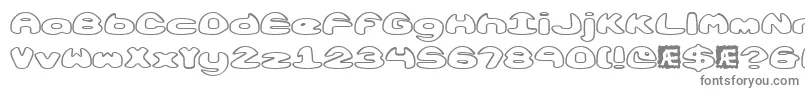 ObloquyOutlineBrk Font – Gray Fonts on White Background