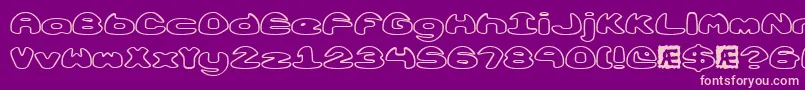 ObloquyOutlineBrk Font – Pink Fonts on Purple Background