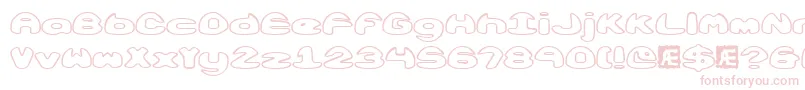Fonte ObloquyOutlineBrk – fontes rosa em um fundo branco