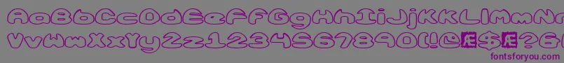 ObloquyOutlineBrk Font – Purple Fonts on Gray Background