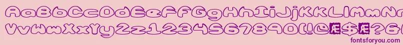 ObloquyOutlineBrk Font – Purple Fonts on Pink Background
