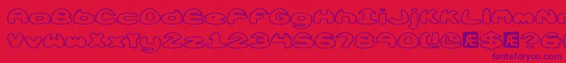 fuente ObloquyOutlineBrk – Fuentes Moradas Sobre Fondo Rojo