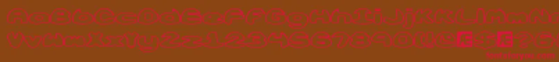 ObloquyOutlineBrk Font – Red Fonts on Brown Background