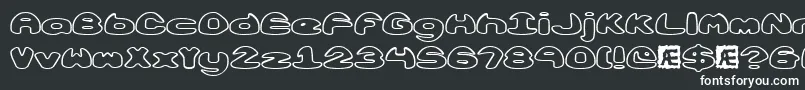 ObloquyOutlineBrk Font – White Fonts on Black Background