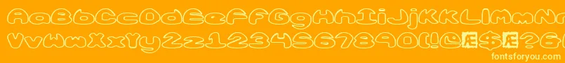 fuente ObloquyOutlineBrk – Fuentes Amarillas Sobre Fondo Naranja