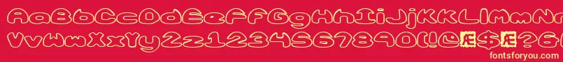 fuente ObloquyOutlineBrk – Fuentes Amarillas Sobre Fondo Rojo