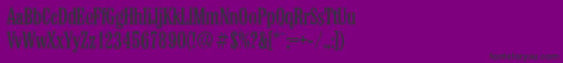 ColonelserialRegular-Schriftart – Schwarze Schriften auf violettem Hintergrund
