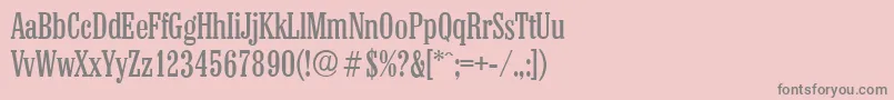 ColonelserialRegular Font – Gray Fonts on Pink Background