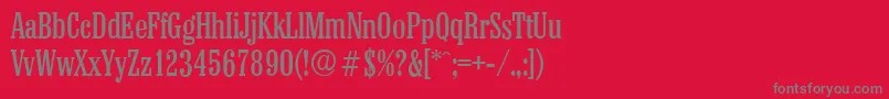 ColonelserialRegular Font – Gray Fonts on Red Background