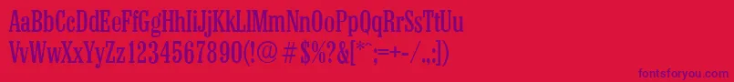ColonelserialRegular Font – Purple Fonts on Red Background