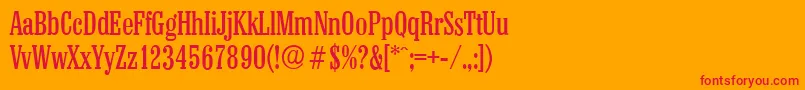 ColonelserialRegular Font – Red Fonts on Orange Background