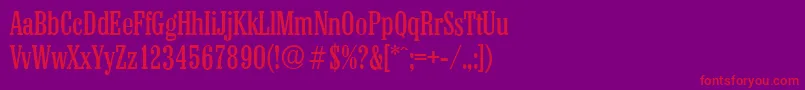 fuente ColonelserialRegular – Fuentes Rojas Sobre Fondo Morado