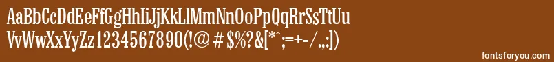 ColonelserialRegular Font – White Fonts on Brown Background