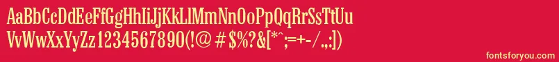 ColonelserialRegular Font – Yellow Fonts on Red Background