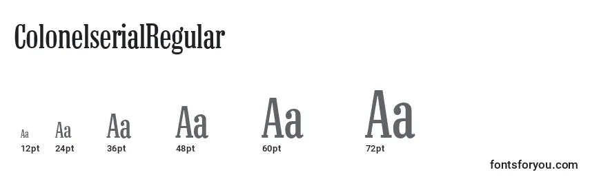 ColonelserialRegular Font Sizes