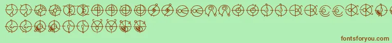 CovenantForerunnerFont-fontti – ruskeat fontit vihreällä taustalla