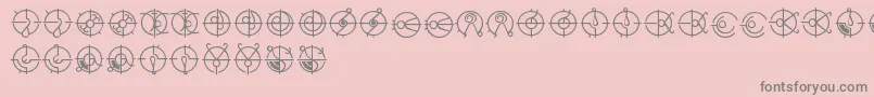 Fonte CovenantForerunnerFont – fontes cinzas em um fundo rosa