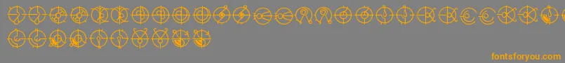 CovenantForerunnerFont-fontti – oranssit fontit harmaalla taustalla