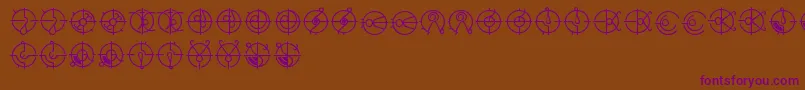 CovenantForerunnerFont-Schriftart – Violette Schriften auf braunem Hintergrund
